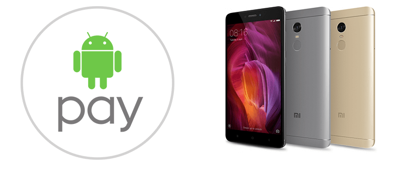 Android Pay на Xiaomi Redmi Note 4